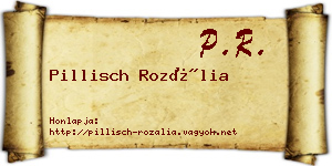 Pillisch Rozália névjegykártya